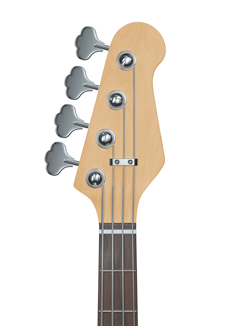 튜닝 페그가 달린 어쿠스틱 기타 헤드